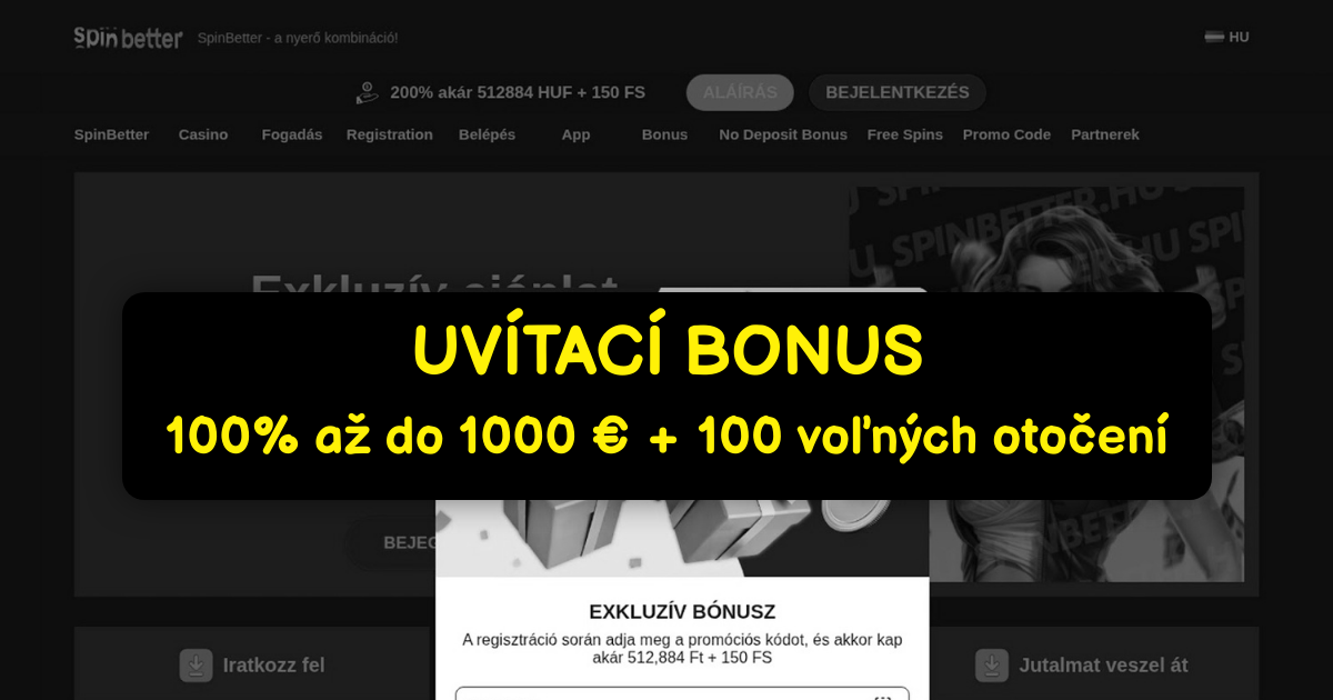 Spinbetter Casino welcome bonus