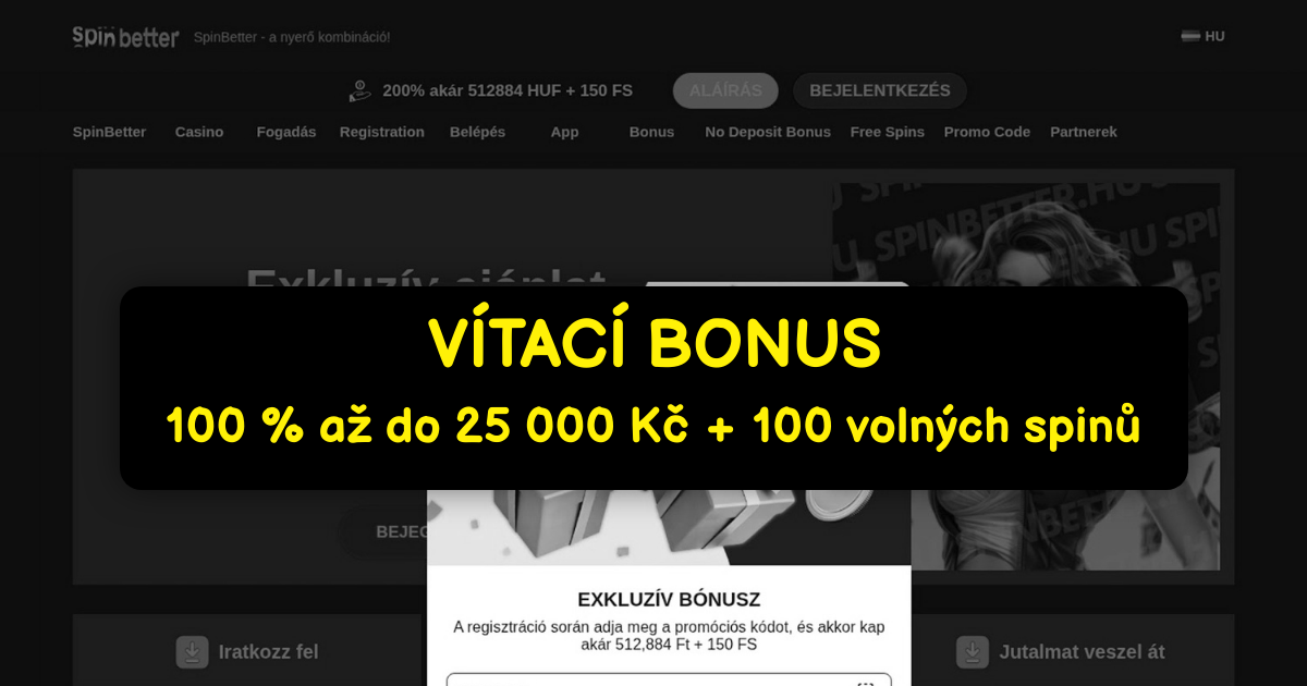 Spinbetter Casino welcome bonus