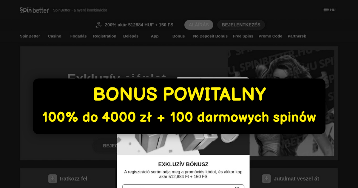 Spinbetter Casino welcome bonus