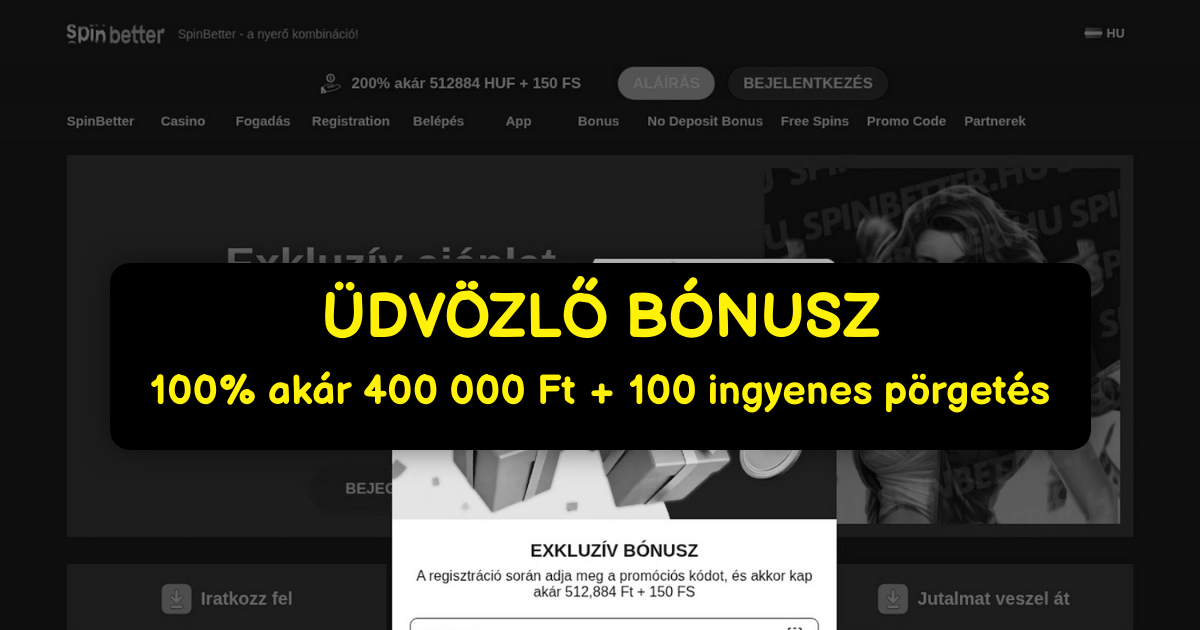 Spinbetter Casino welcome bonus